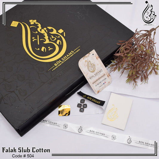 Falak Slub Cotton - White